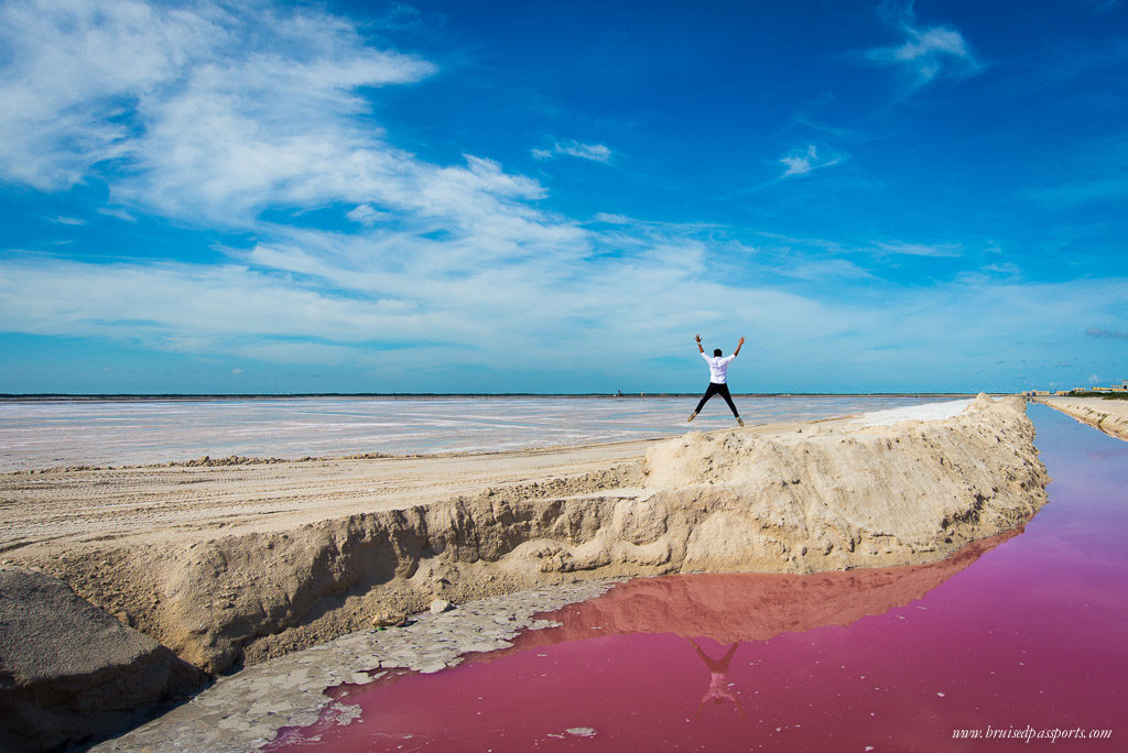 rio lagartos coloured lagoons Yucatan Mexico