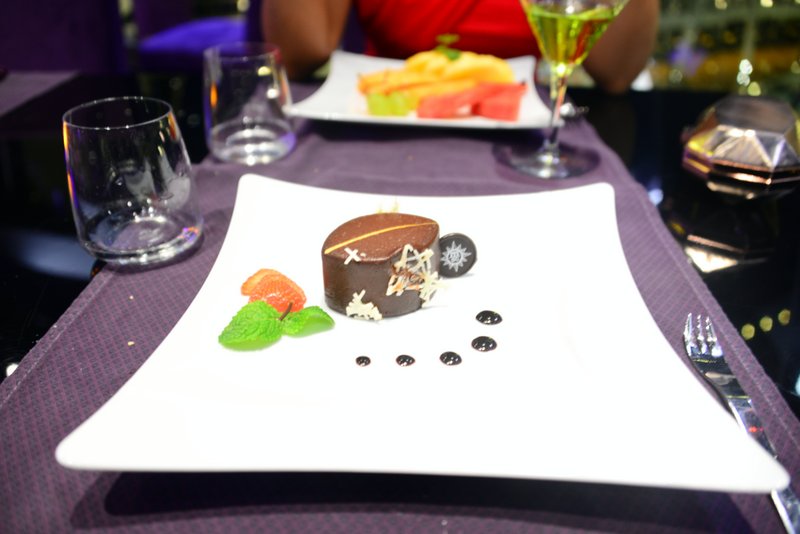 Food at Galaxy, a speciality restaurant on MSC Preziosa's 16th floor