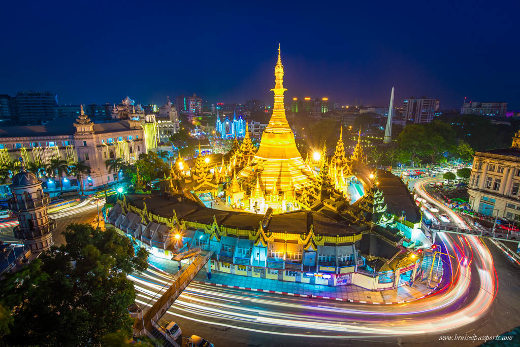 Sule Pagoda in downtown Yangon