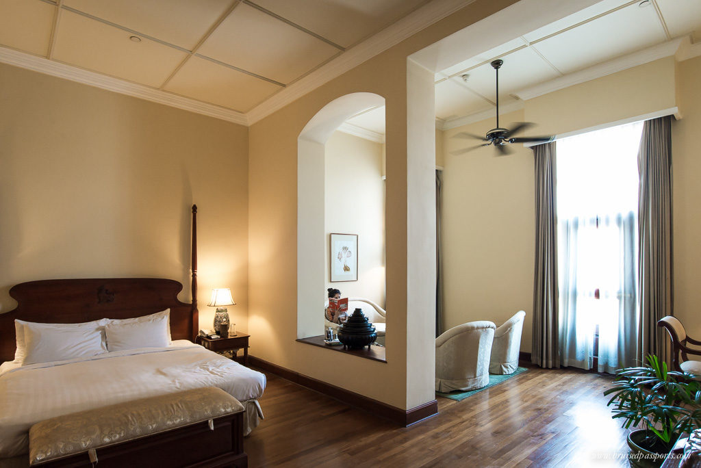 Vintage luxury: suite at Strand Hotel Yangon, Myanmar