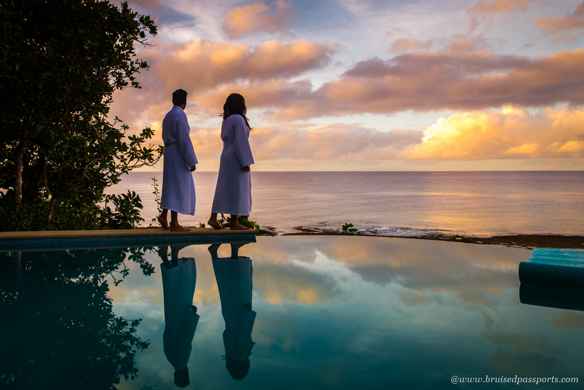 Sunrise from Civa villa at Namale Resort and Spa Fiji