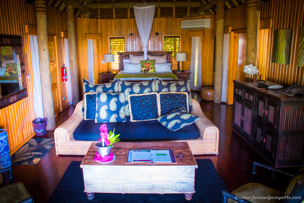 Master bedroom at one bedroom villa in Namale Resort and Spa Fiji