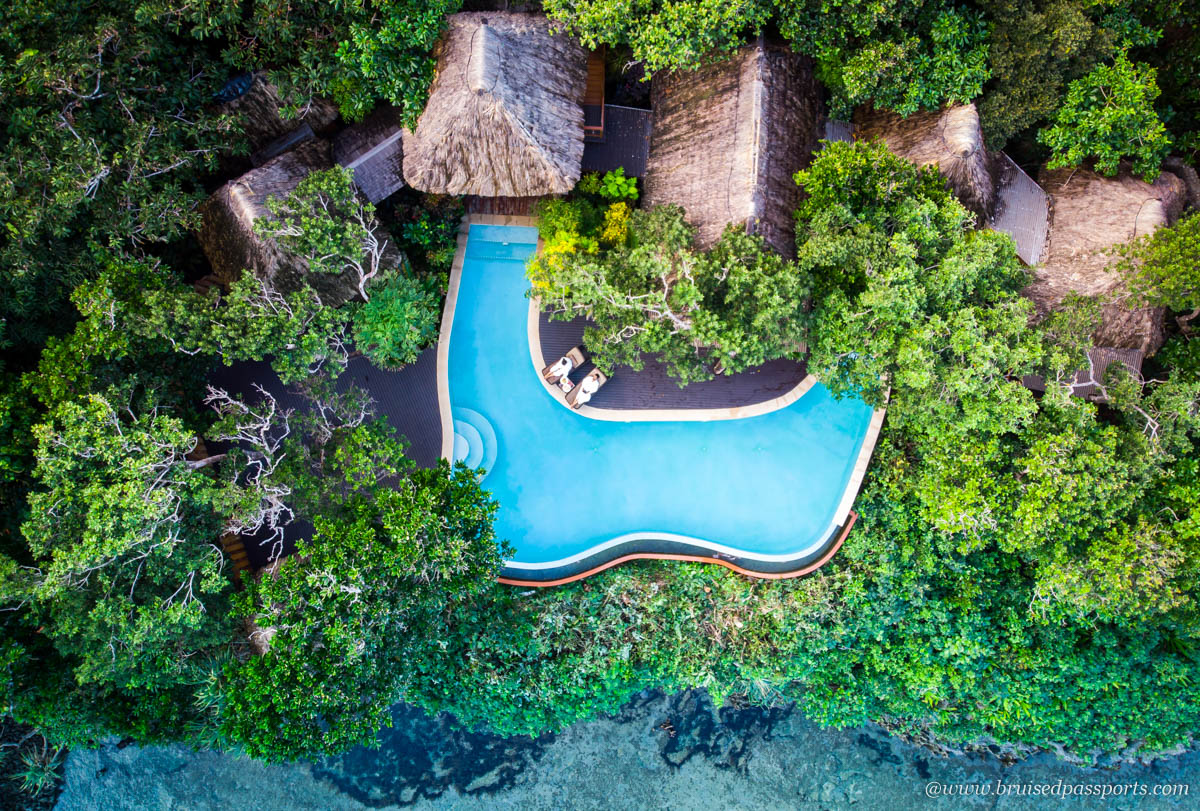 drone view of one bedroom villa Civa Duavata at Namale Resort and Spa Fiji