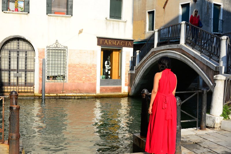 Red Maxi Dress Cruise Travel fashion