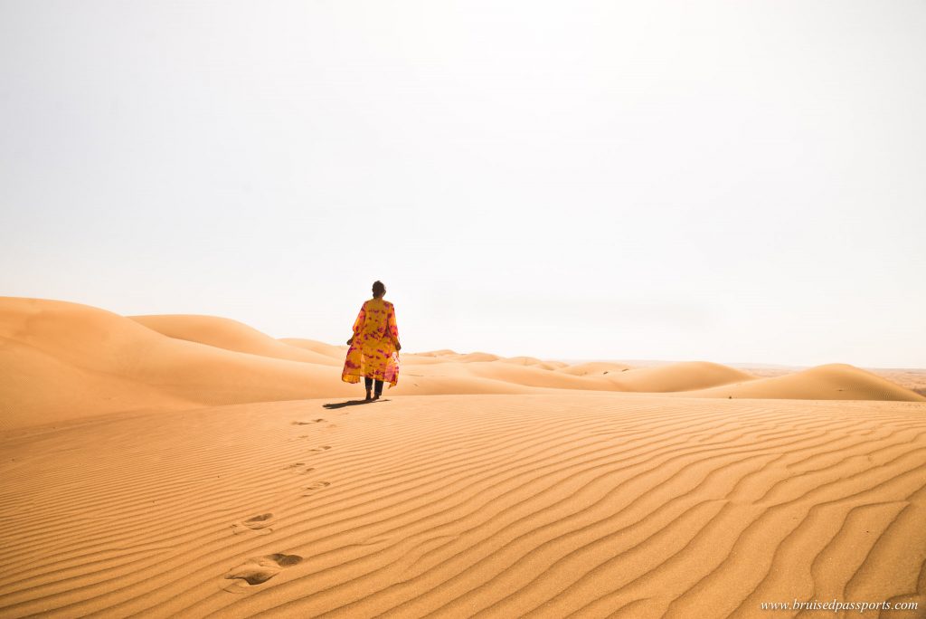 Wahiba sand dunes in Oman