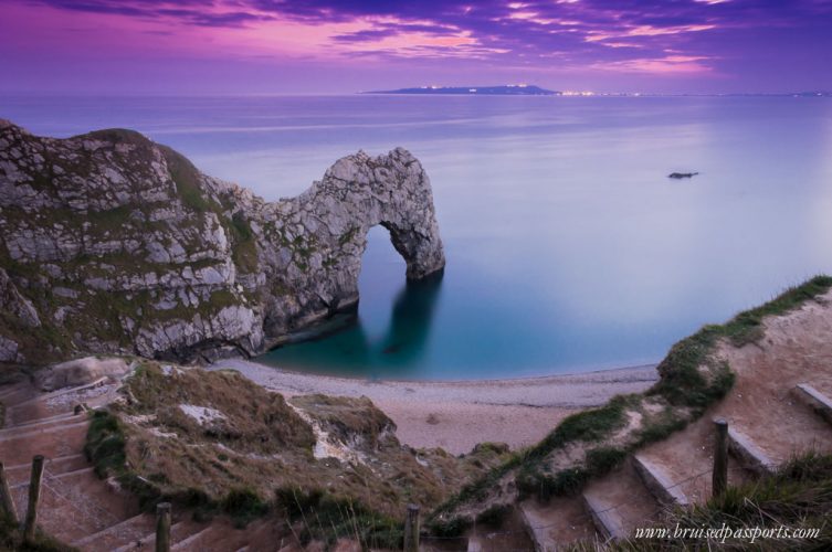 Road trip London Devon-durdle-door-at-sunset