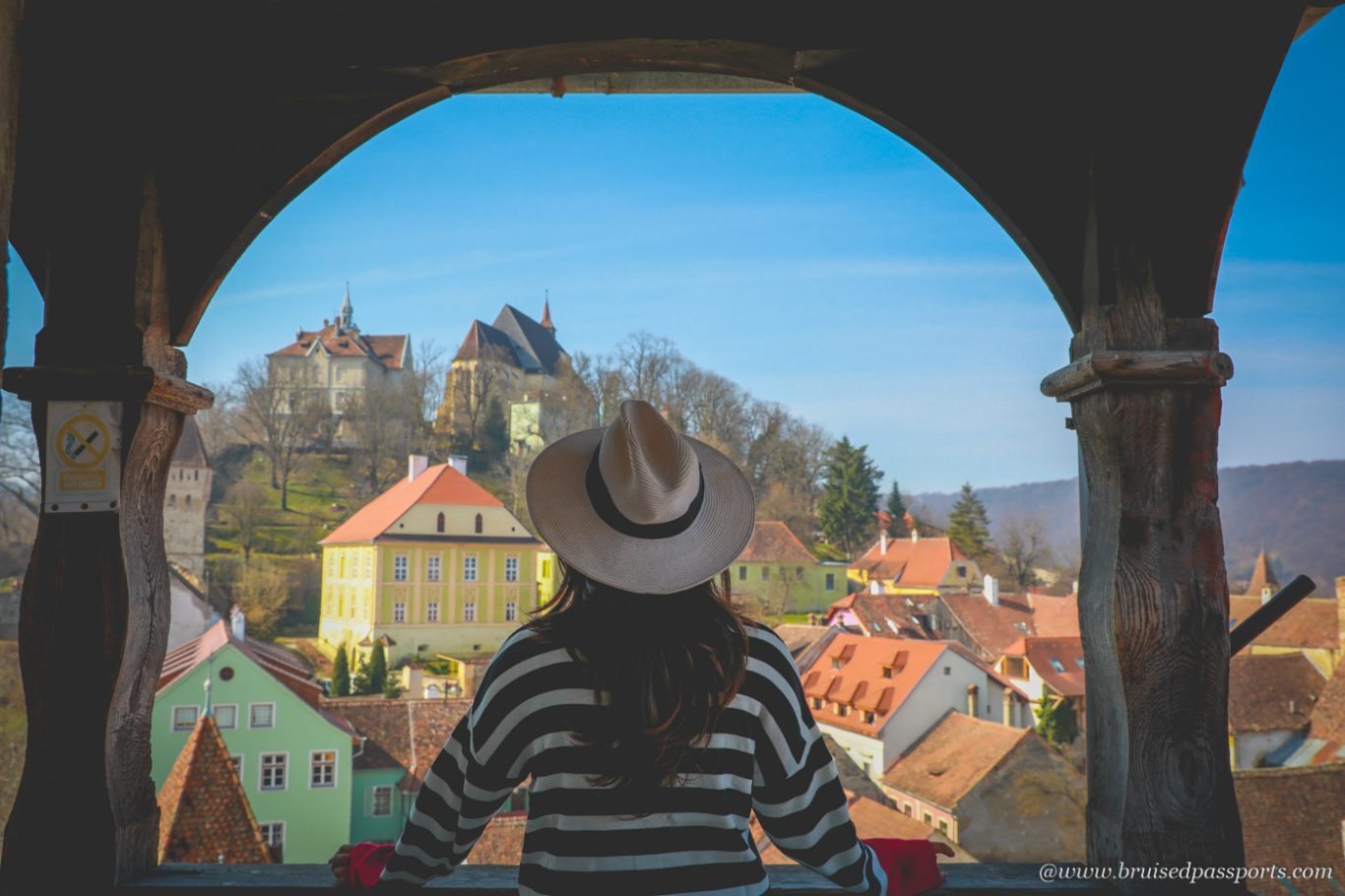 Sighisoara clock tower view