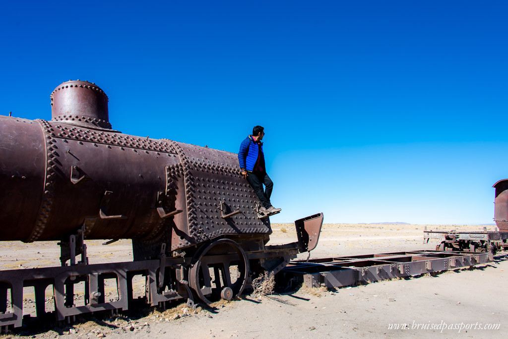 Train cemetery in Salar De Uyuni