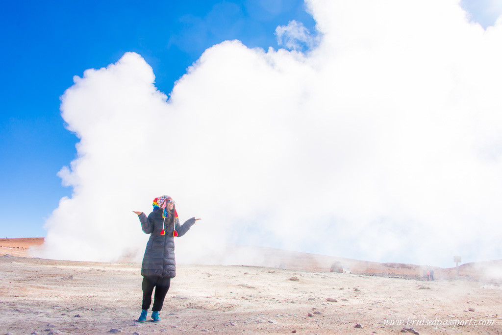 Geysers in the Bolivian desert