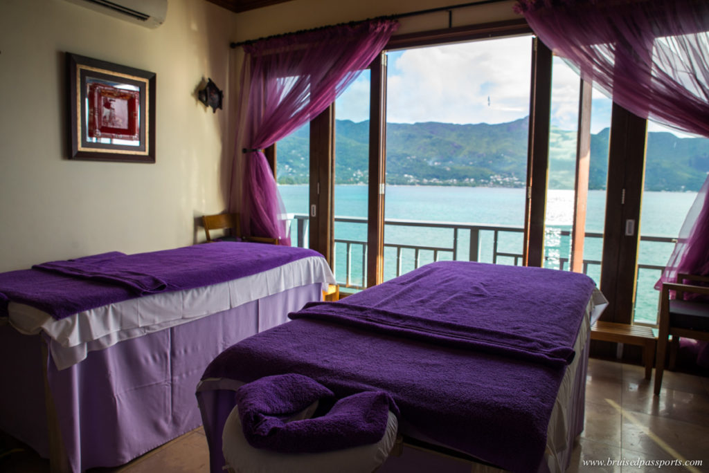 Spa at hilton northolme seychelles overlooking the ocean