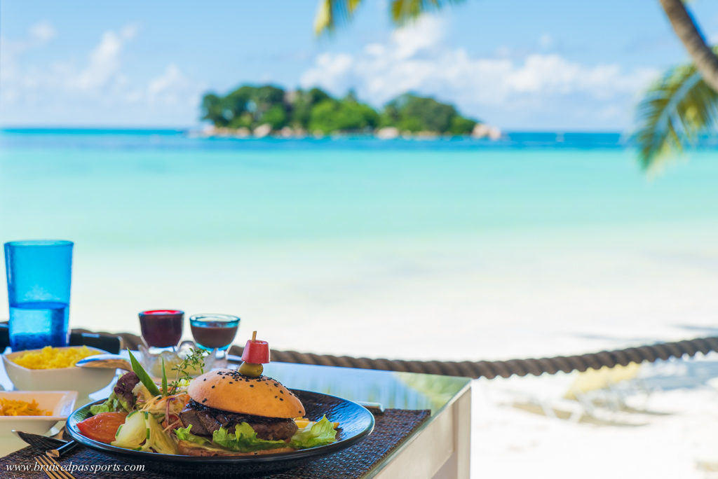 Lunch with a view of the beach at Cote D'or