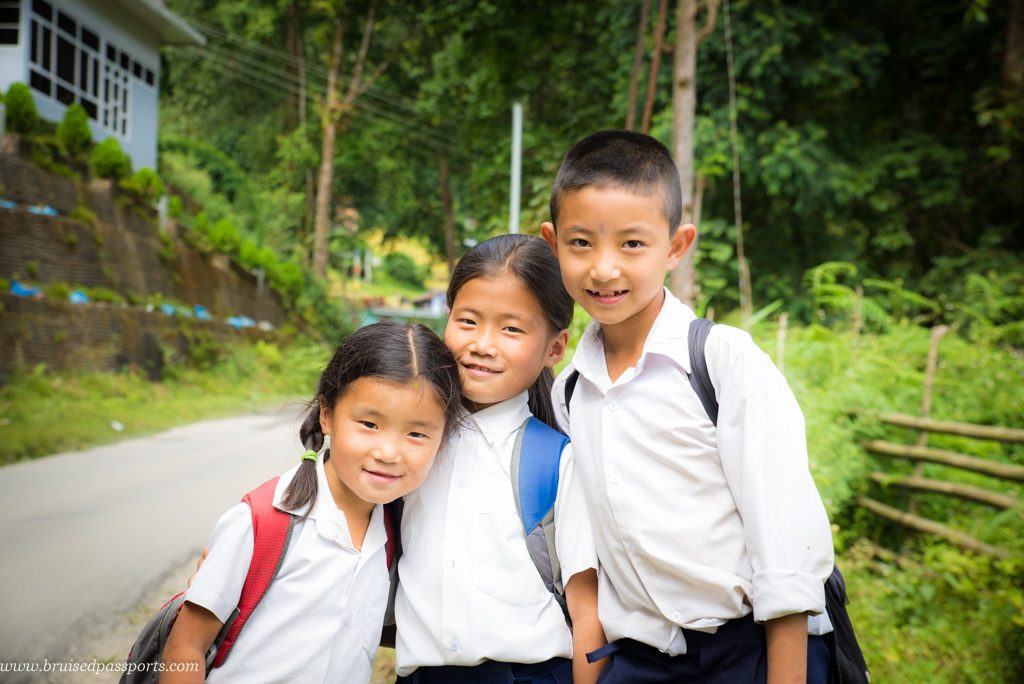 Local kids in Sikkim