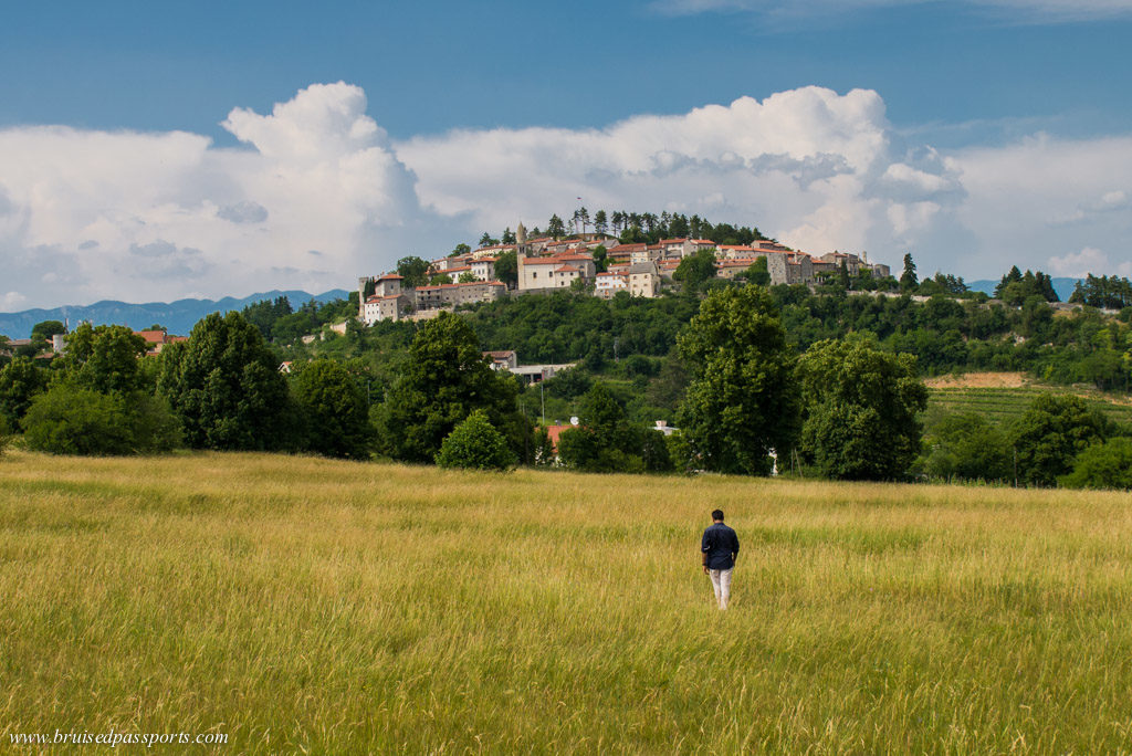 Stanjel perched on a hill in Slovenia