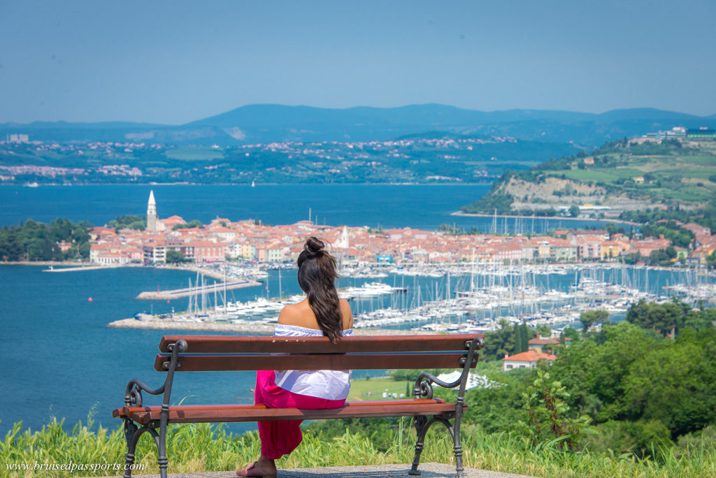 Vantage point for Izola in Slovenia