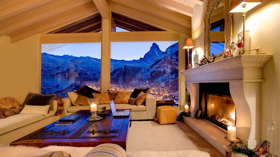 Chalet in Zermatt with a view of Matterhorn