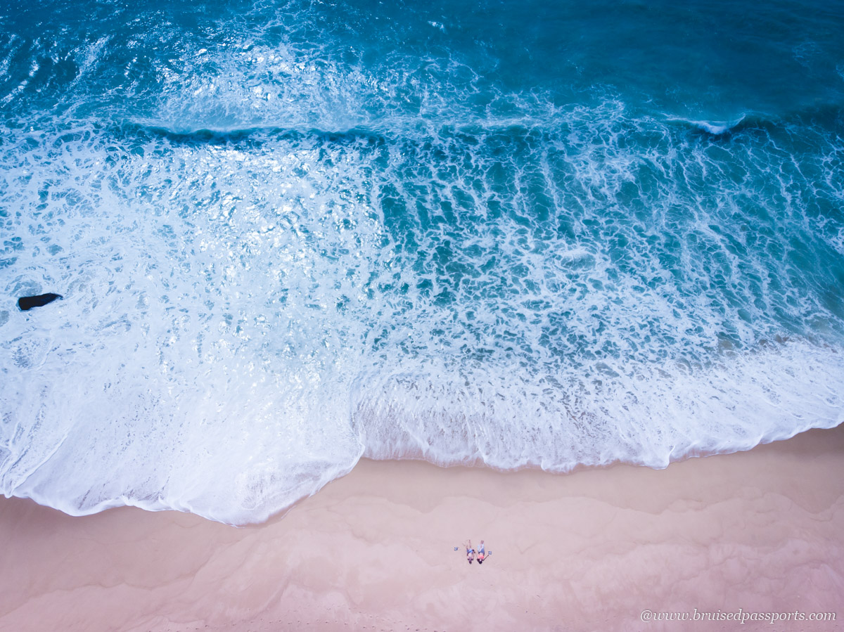 couple on beach in Sri Lanka Drone shot