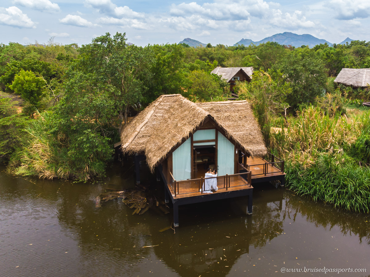 over-water villa at Jetwing Vil Uyana Sigiriya