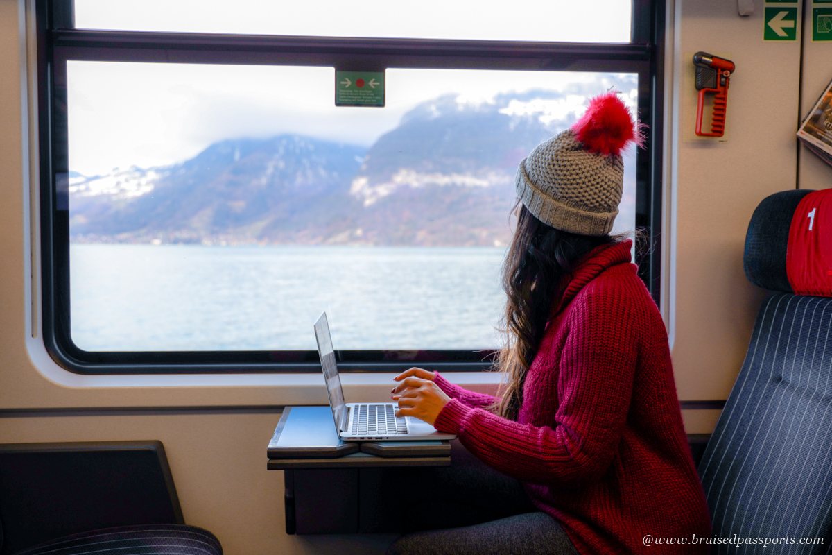 travelling by train in Switzerland using swiss travel pass