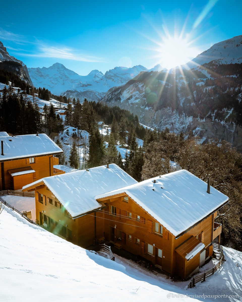 Wengen village in Swiss Alps