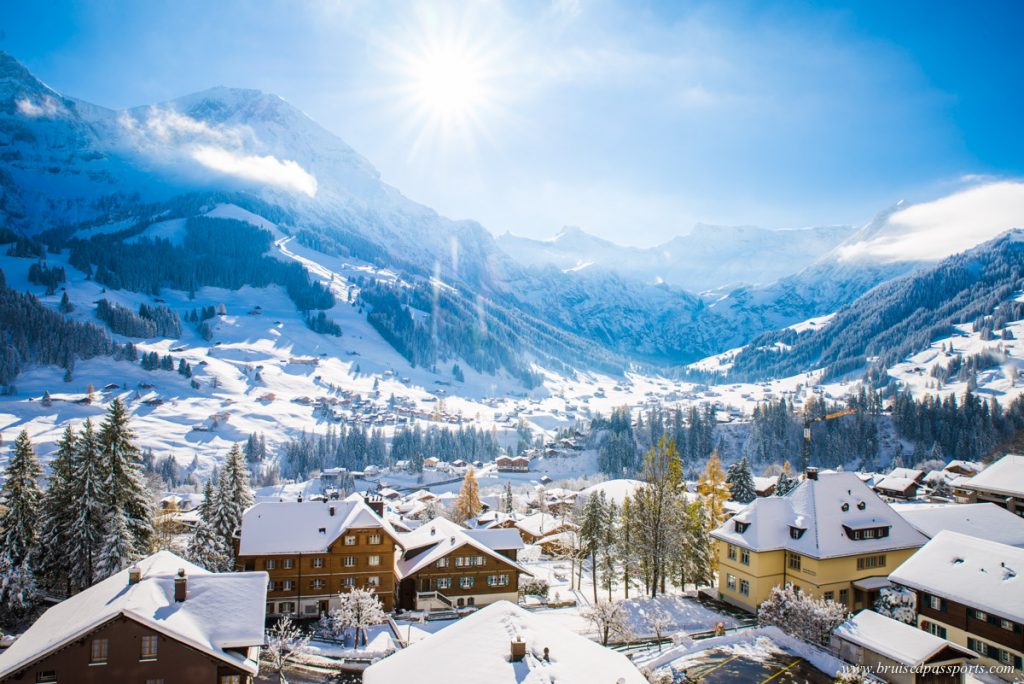 View of Adelboden and the valley from The Cambrian Adelboden