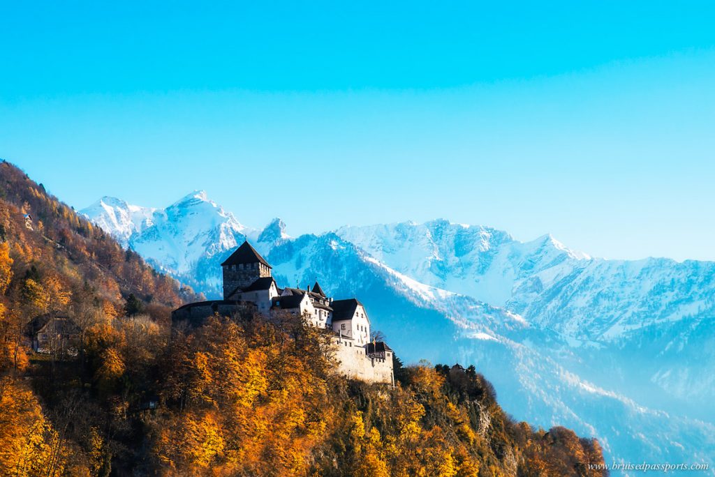 Vaduz castle on a day trip to Liechtenstein from Switzerland