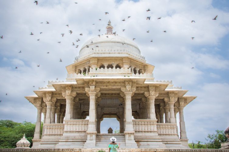 things to do in Udaipur girl at ahar cenotaphs