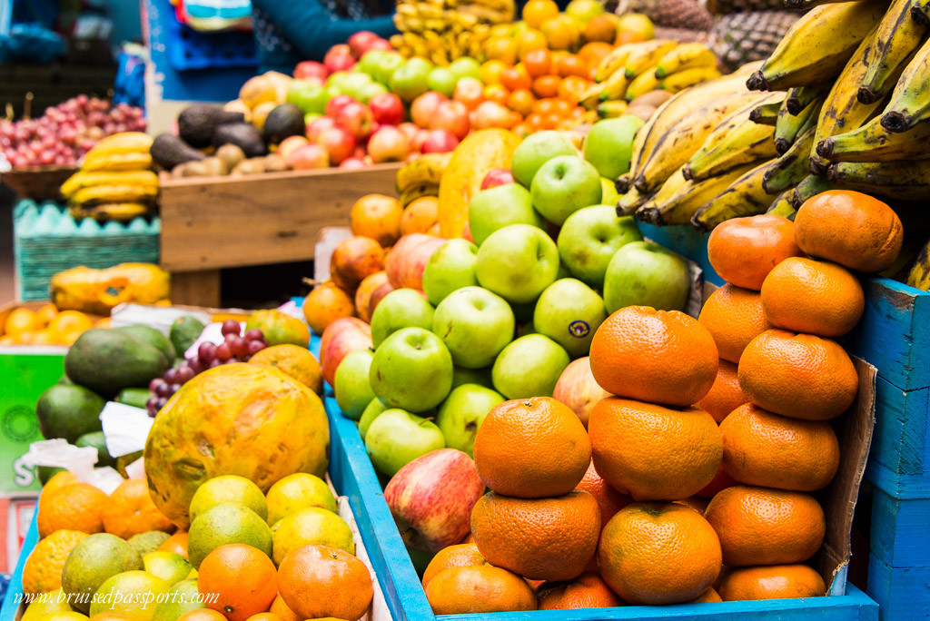 Local fruit stall in Peru