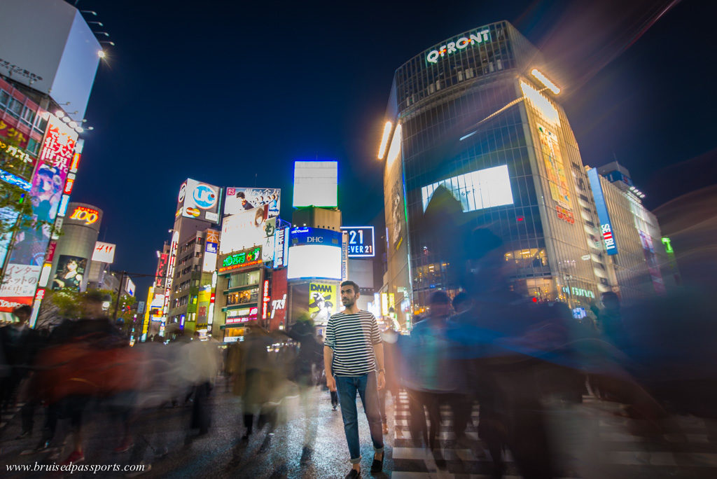 A guy on Shibuya crossing