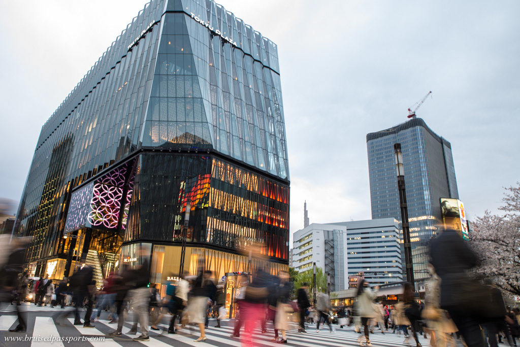 Ginza shopping district in Tokyo