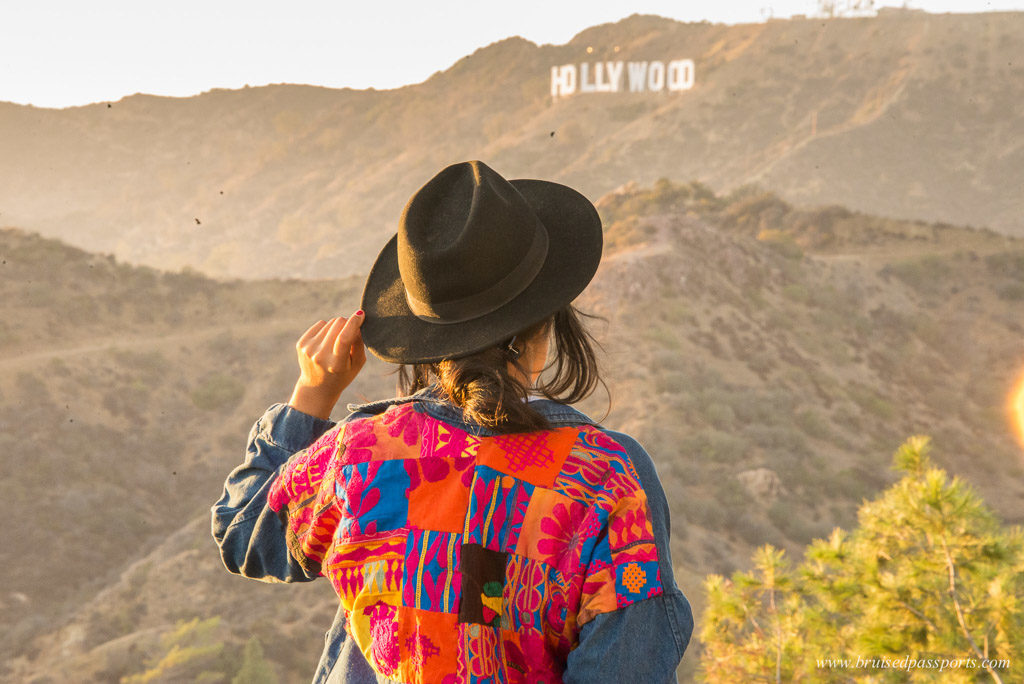 The iconic Hollywood sign is visible from Griffith Observatory 