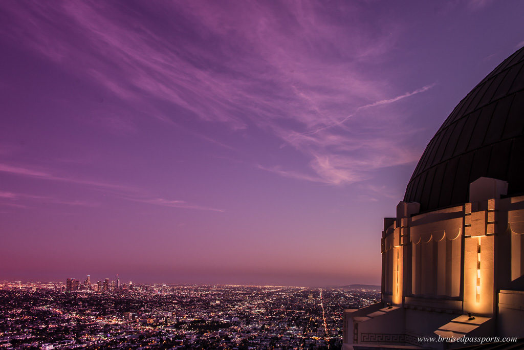 A gorgeous Californian sunset from Griffith Observatory near West Hollywood