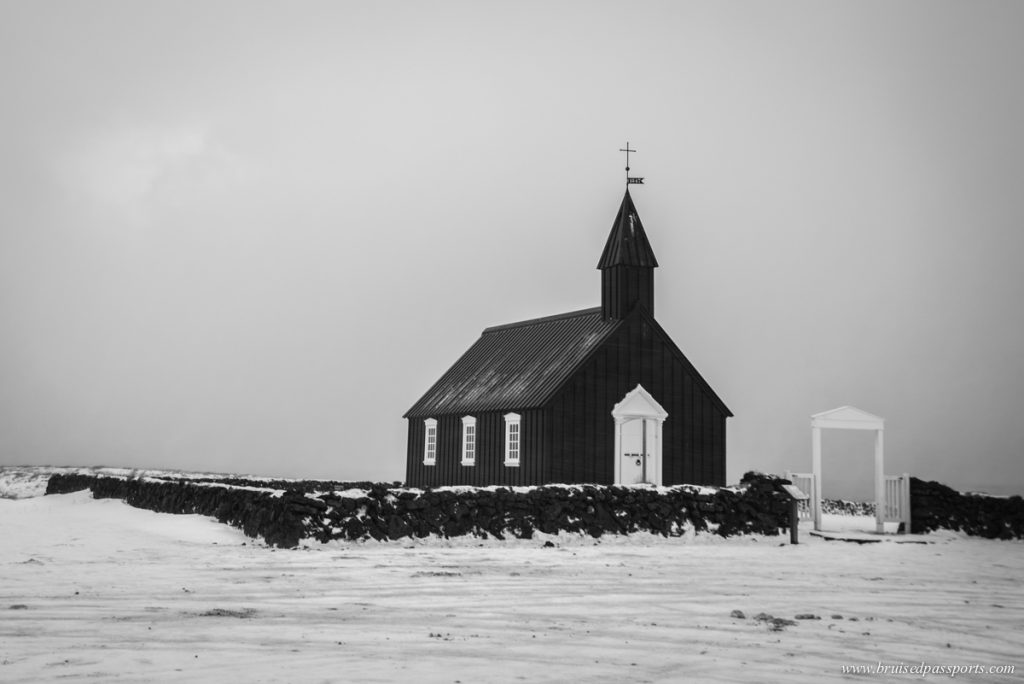 Black church of Budir in Snaefellsness