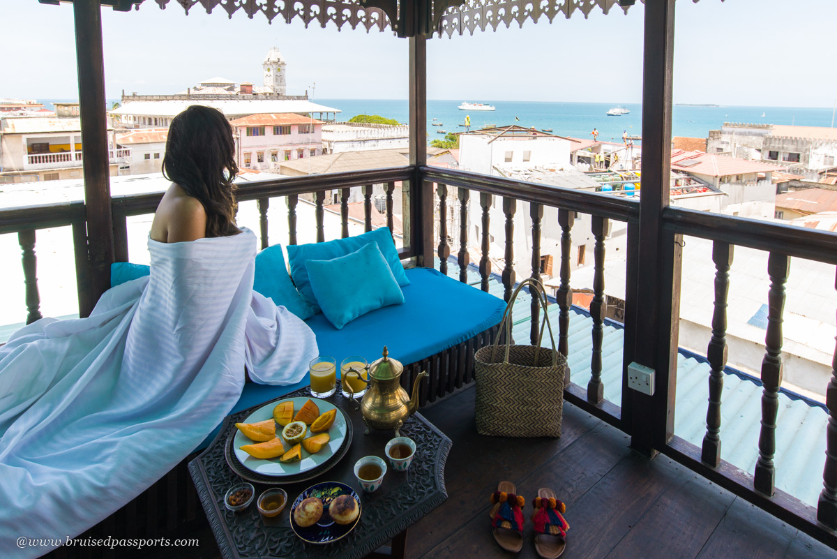 Bedroom with private terrace at Emerson on Hurumzi Stone Town