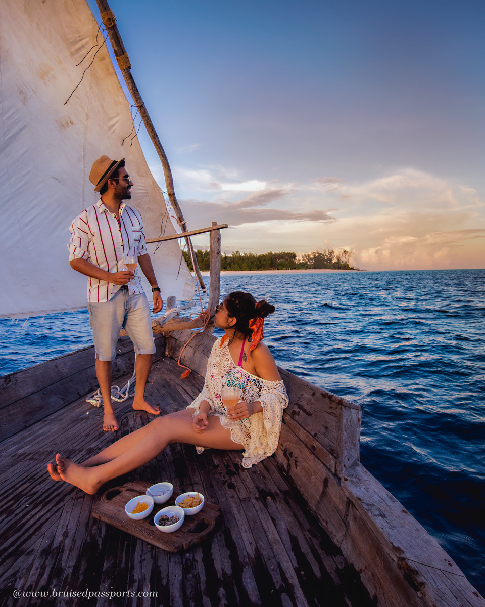 dhow boat cruise at Sunset in Zanzibar